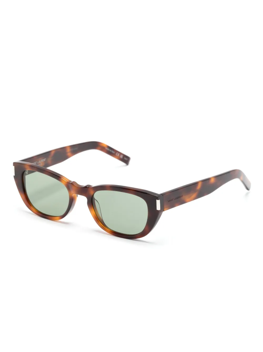 

Солнцезащитные очки в оправе черепаховой расцветки Saint Laurent Eyewear, коричневый
