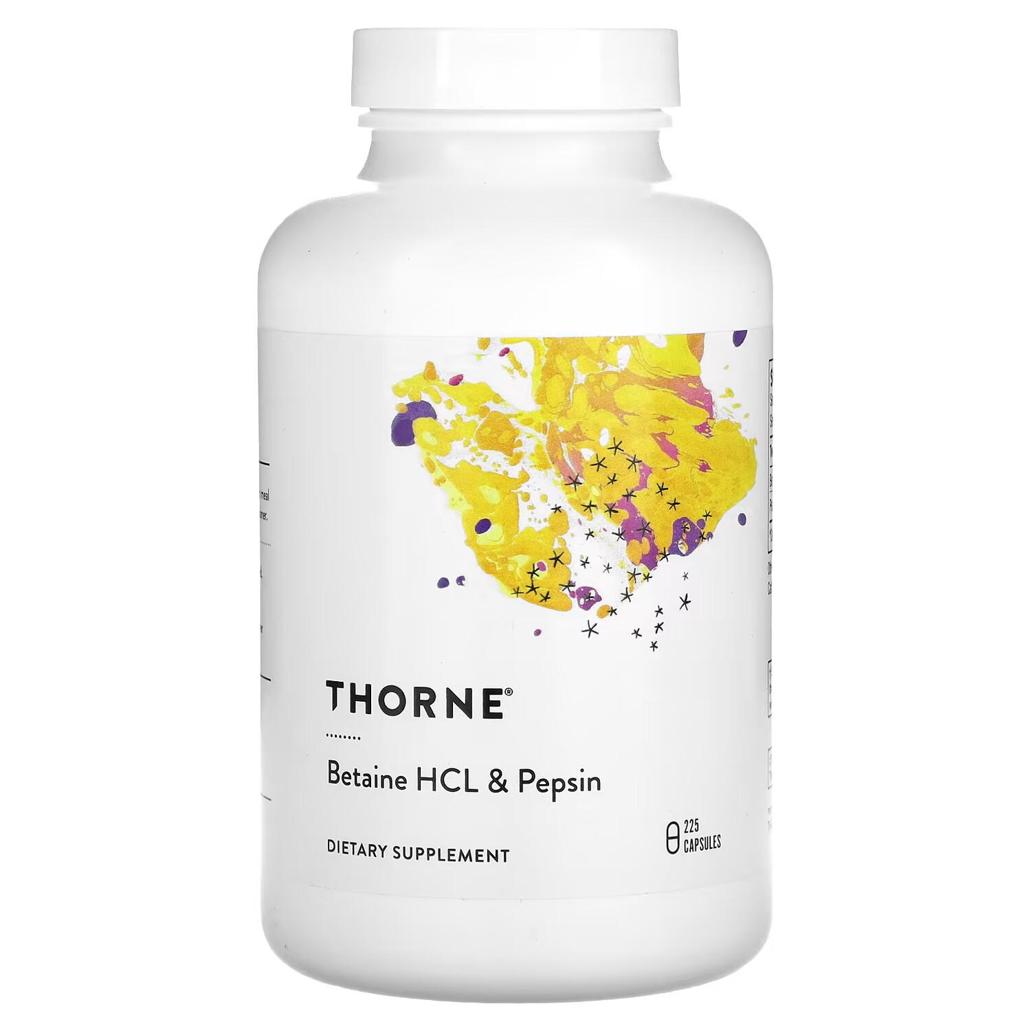 

Бетаин HCL и пепсин Thorne, 225 капсул