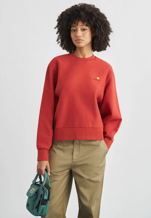 

Толстовка с американским шрифтом Carhartt Wip, Oxide Red, Красный, Толстовка с американским шрифтом Carhartt Wip, Oxide Red