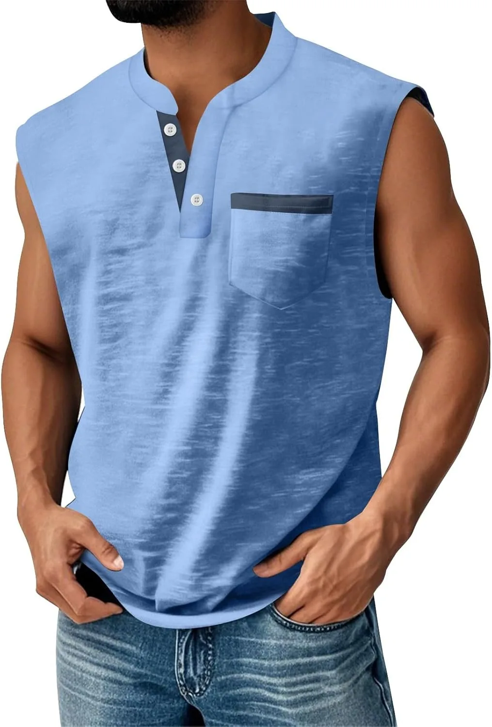 

Мужская майка без рукавов с карманами GOFULY