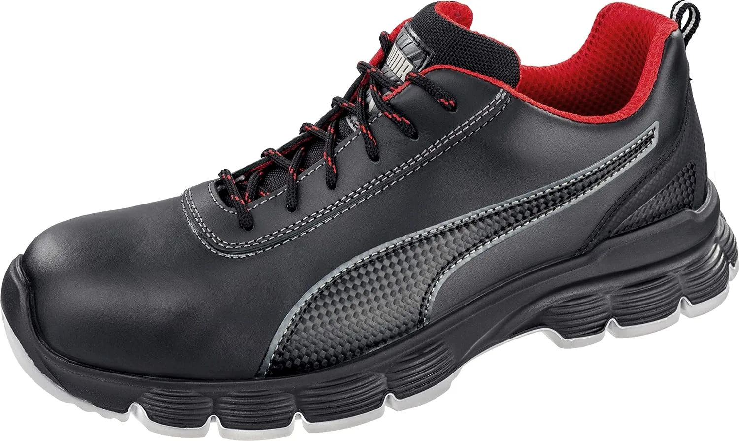 Мужские рабочие ботинки PUMA Safety Condor Low, защитная обувь, стальные защитные носки S3 ESD SRC, защита от электроники, неустойчивая подошва, белый/черный/красный