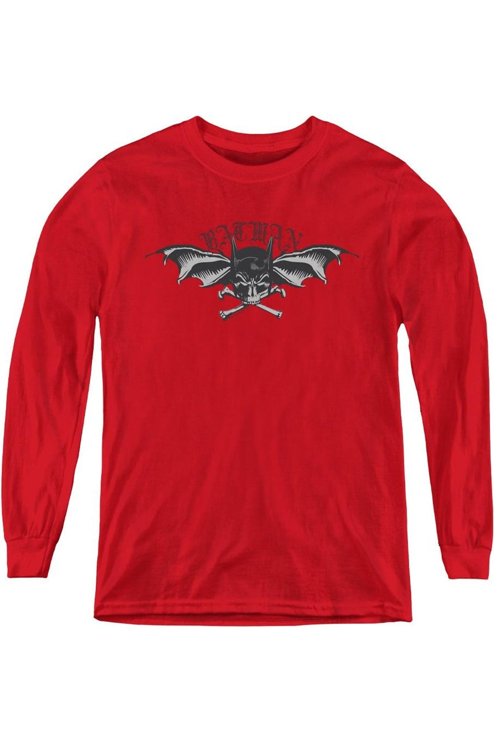 

Футболка с длинным рукавом Batman Wings Of Wrath для детей Gildan, красный