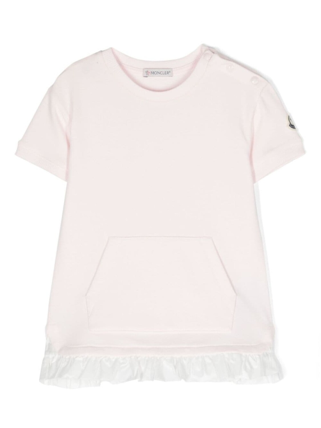 

Moncler Enfant платье из джерси с оборками, розовый