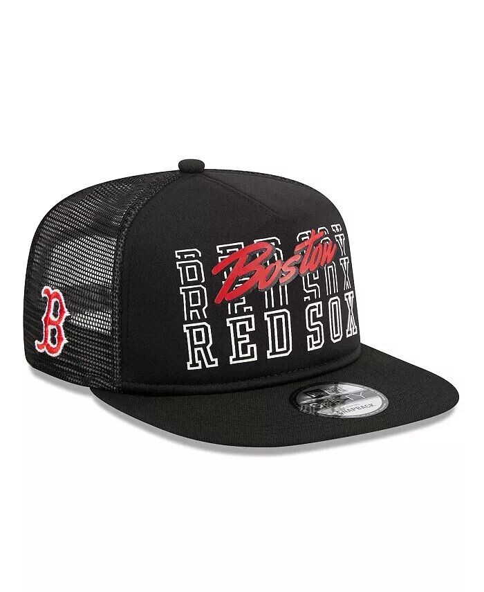 

Мужская черная кепка Boston Red Sox Street Team A-Frame Trucker 9FIFTY Snapback New Era, черный