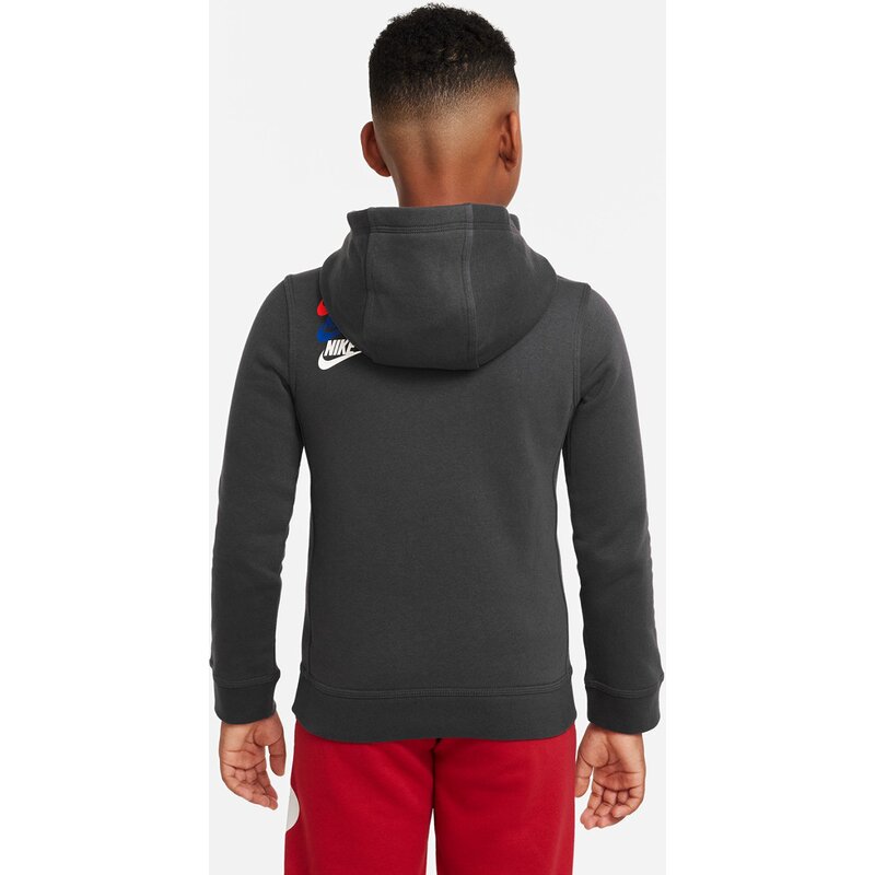 Hooded sweatshirt b nsw si flc po hoodie bb Nike, серый — фото 2