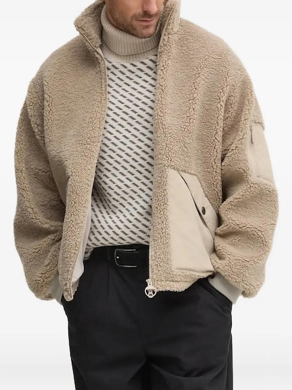 

Флисовая куртка на молнии Barbour, нейтральный