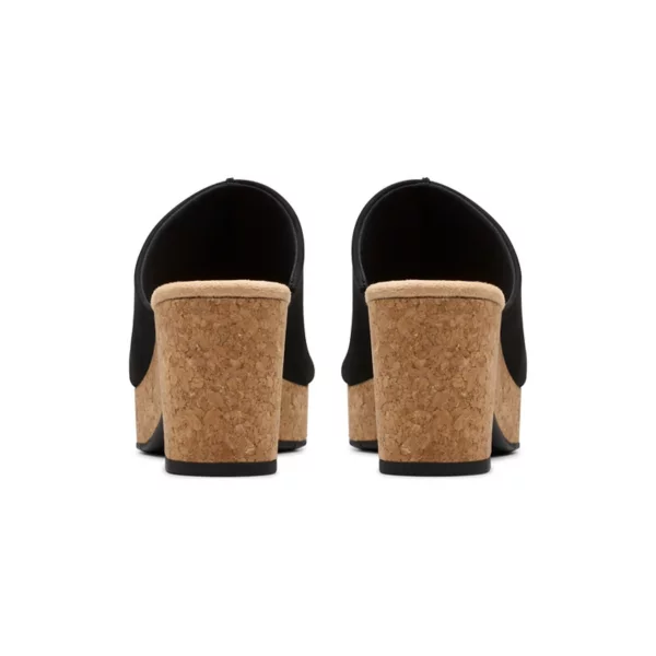 Стильные женские босоножки на танкетке Nerisa Vine Clarks, цвет black nubuck — фото 3