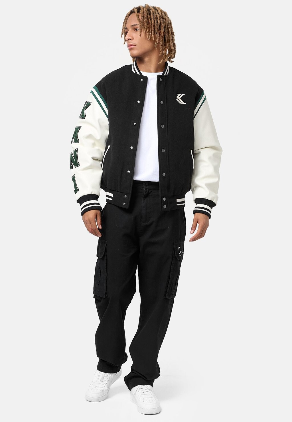 

Куртка Karl Kani COLLEGE JACKET, темно-черный/белый