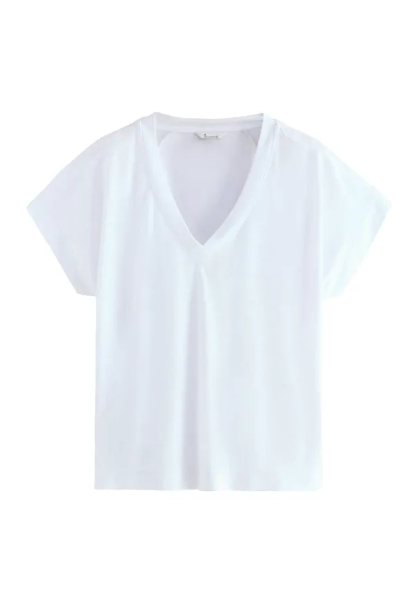 

Облегающая футболка с v-образным вырезом, коротким рукавом, премиум-класса, базовая модель. Next, White, Белый, Облегающая футболка с v-образным вырезом, коротким рукавом, премиум-класса, базовая модель. Next, White