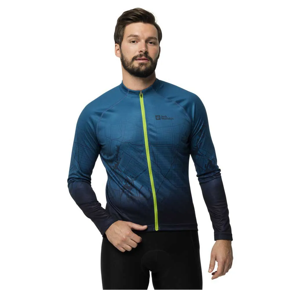 

Футболка Jack Wolfskin Morobbia FZ long sleeve, синий