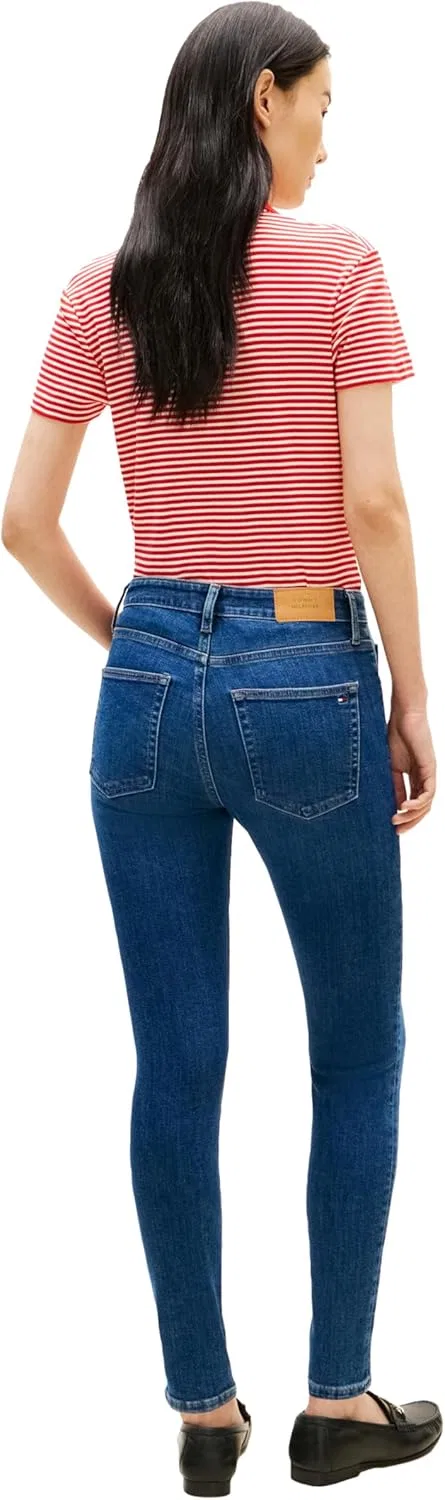 Джинсы скинни Tommy Hilfiger, темно-синие — фото 4