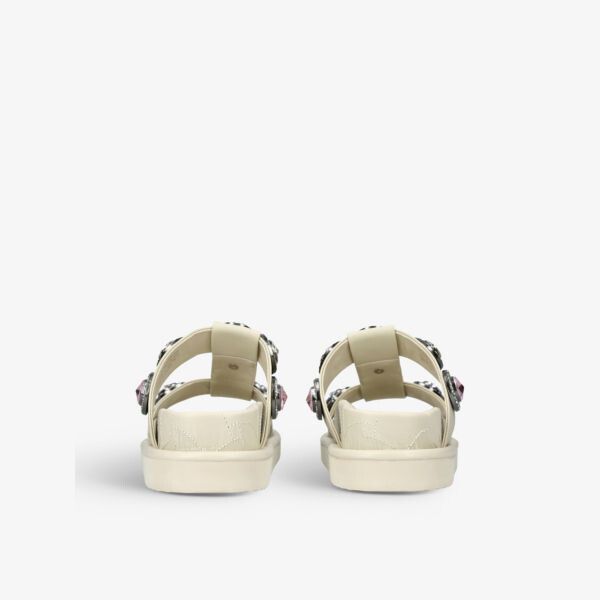 Сандалии Orson из искусственной кожи, украшенные кристаллами Kurt Geiger London, цвет bone/comb — фото 4