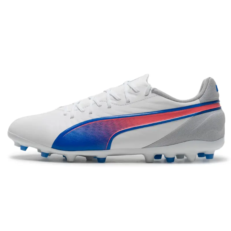 

PUMA Кинг Мэтч МГ Мульти Граунд искусственное покрытие футбольные бутсы мужские бело-голубые, цвет White Blue