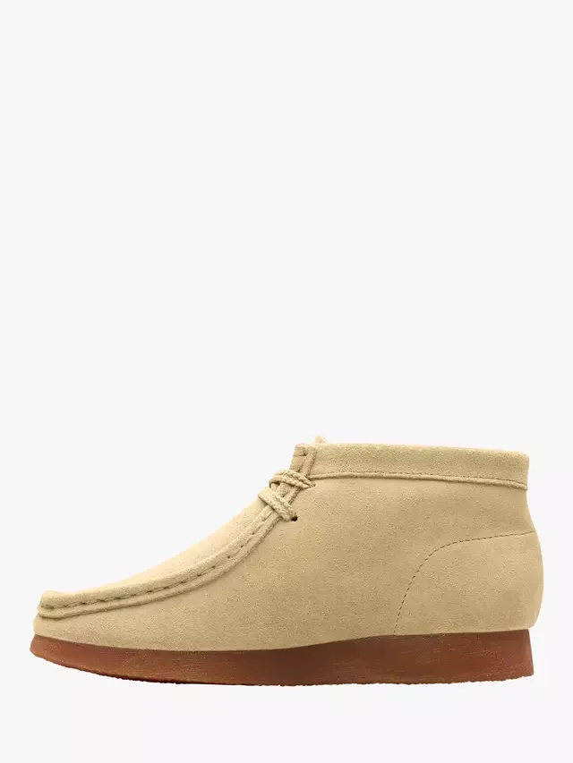 Детские замшевые сапоги Wallabee, цвет кленовый Clarks — фото 2