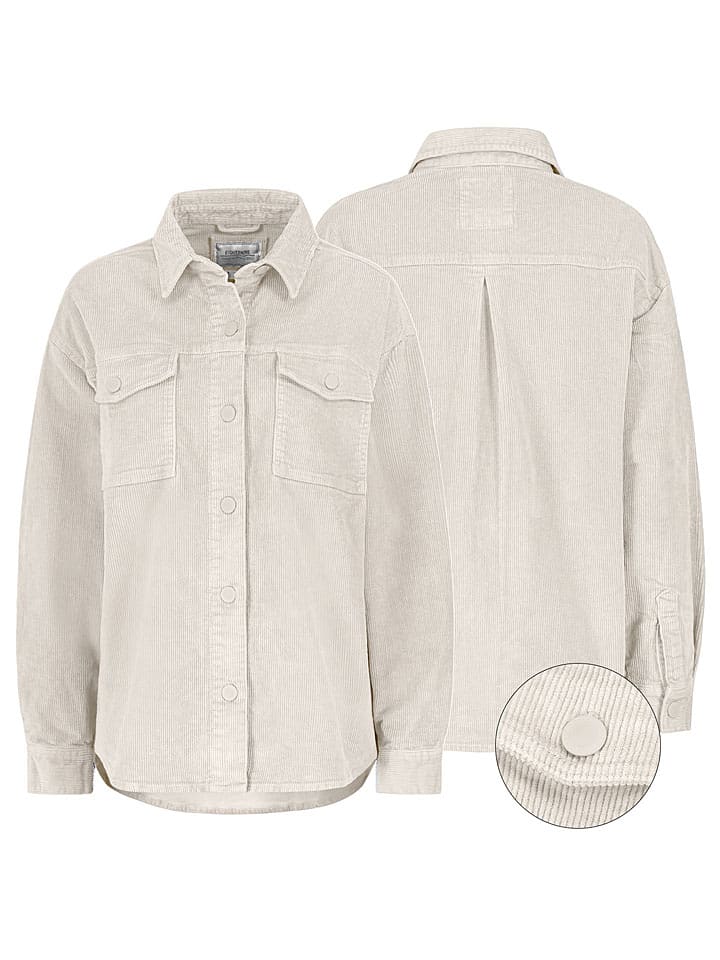 

Вельветовая куртка-рубашка кремового цвета Eight2Nine