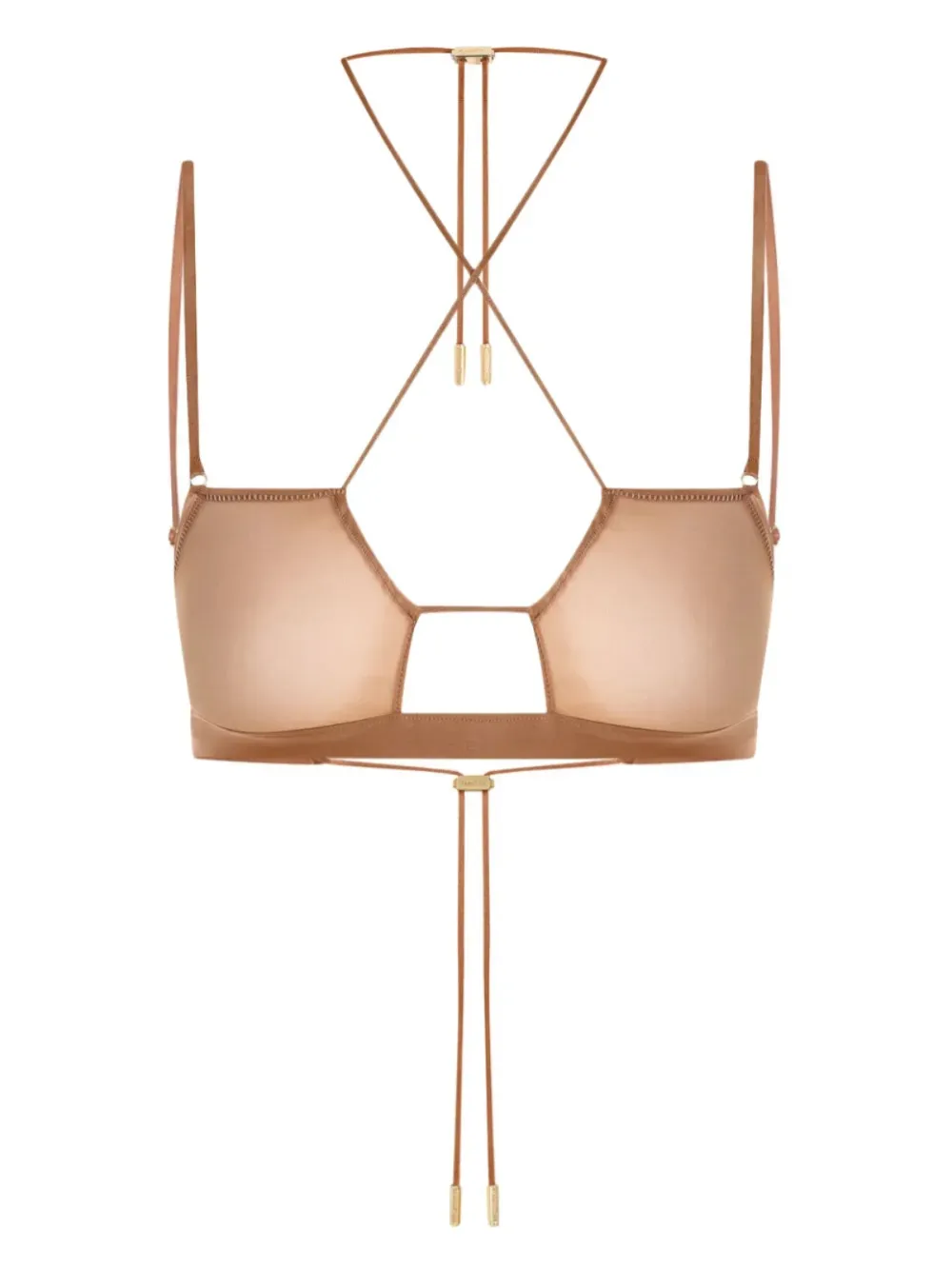 

Бралетт с перекрестными бретелями на спине Maison Close, нейтральный