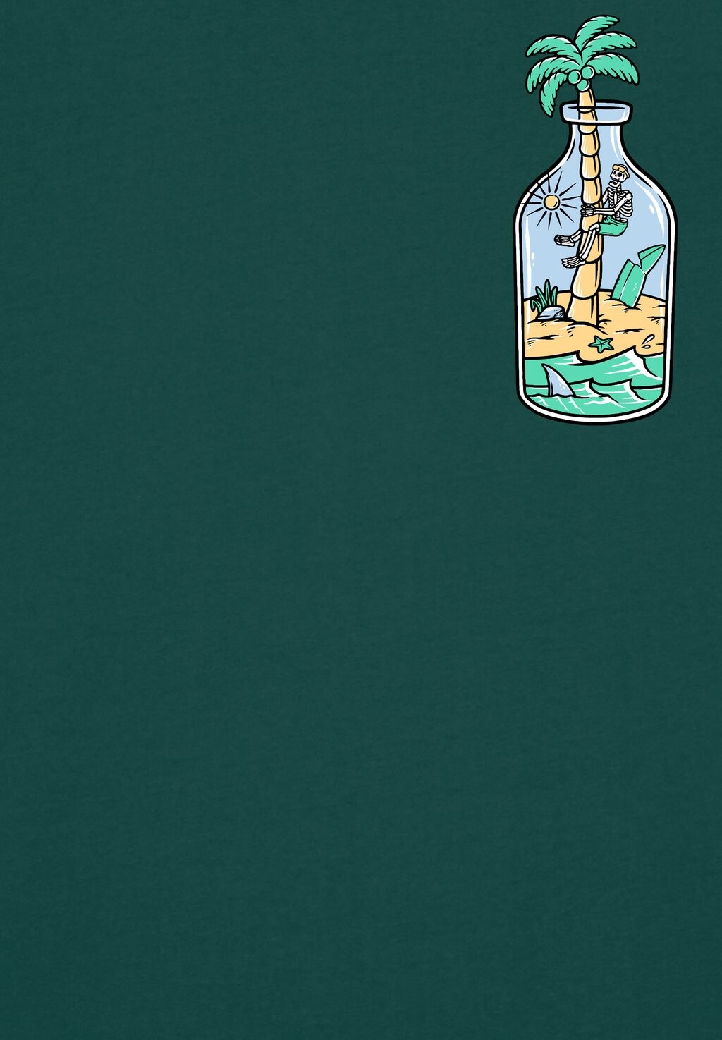 

Футболка с принтом HOLIDAY IN A BOTTLE watapparel, темно-зеленый