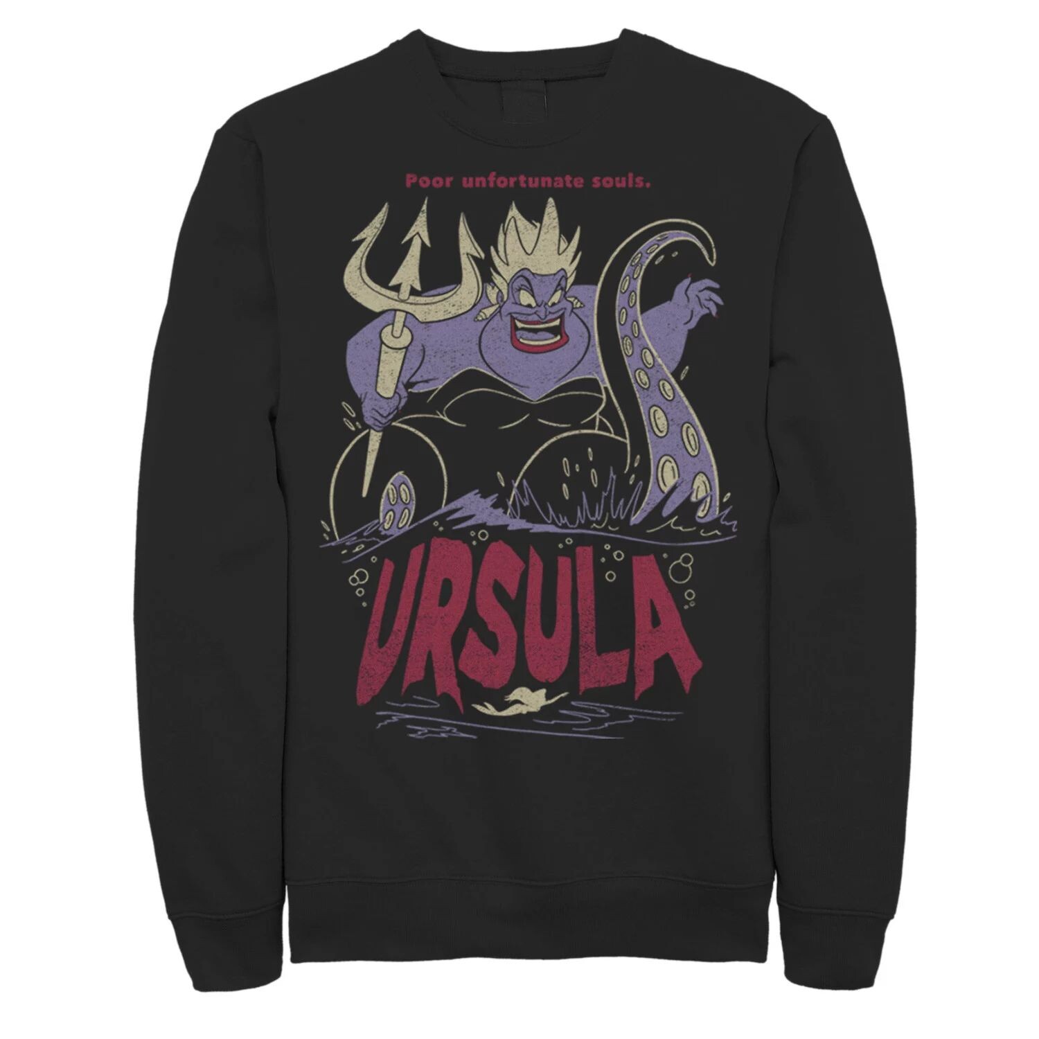 

Мужской свитшот Disney The Little Mermaid Ursula Licensed Character, черный