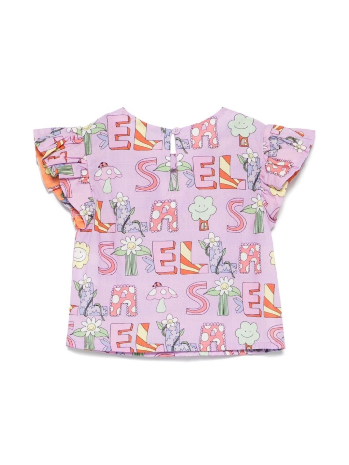 Детский топ с логотипом Stella McCartney Stella McCartney Kids, фиолетовый — фото 2