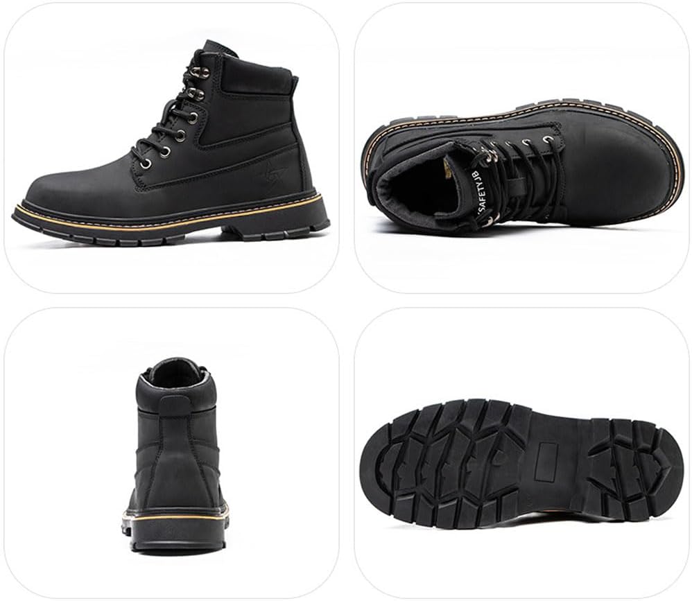 Рабочие ботинки lmprock Unisex Industrial Steel Toe Anti Ppoint, Water Resistant Safety Sheos Constructon Anti Slip Sparks Indestructible Work Boots, черный — фото 4