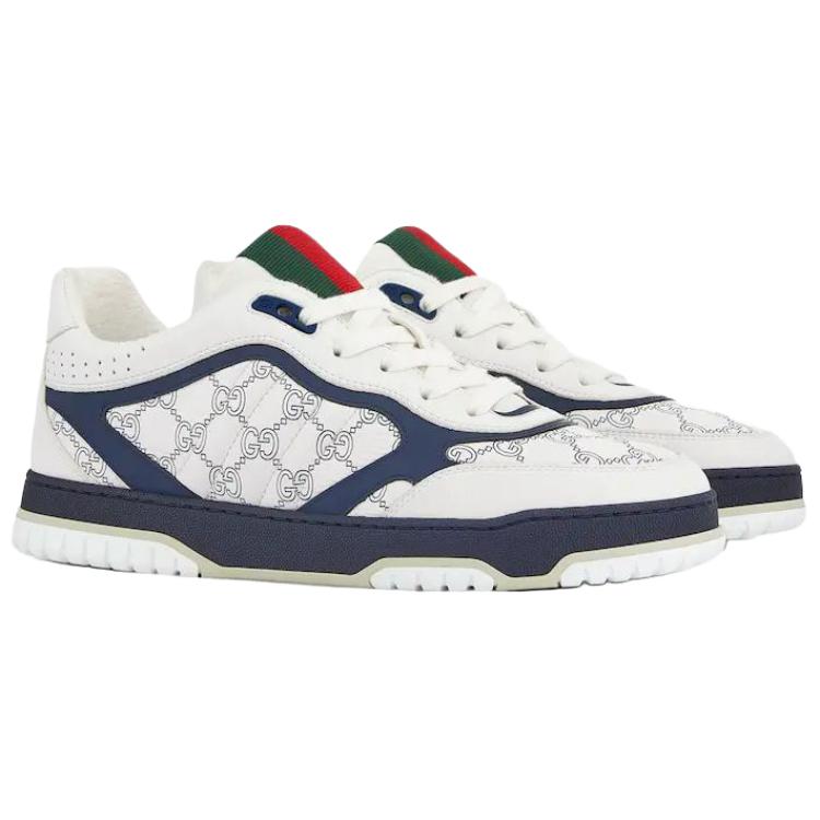 GUCCI Кроссовки для скейтбординга Re Web Low Top мужские белые синие — фото 3