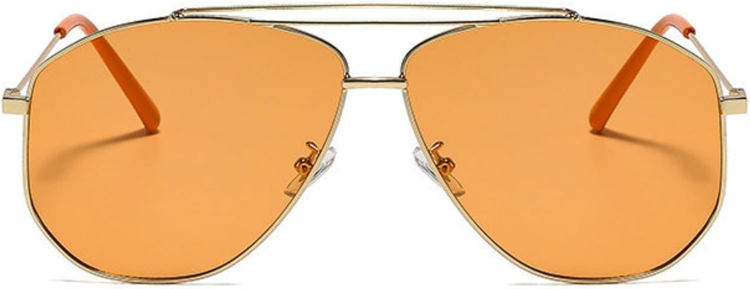 

Солнцезащитные очки Willochra Vintage Oversized Pilot для женщин и мужчин, металлическая оправа, популярные черные солнцезащитные очки неправильной формы с защитой от УФ-излучения UV400, C3