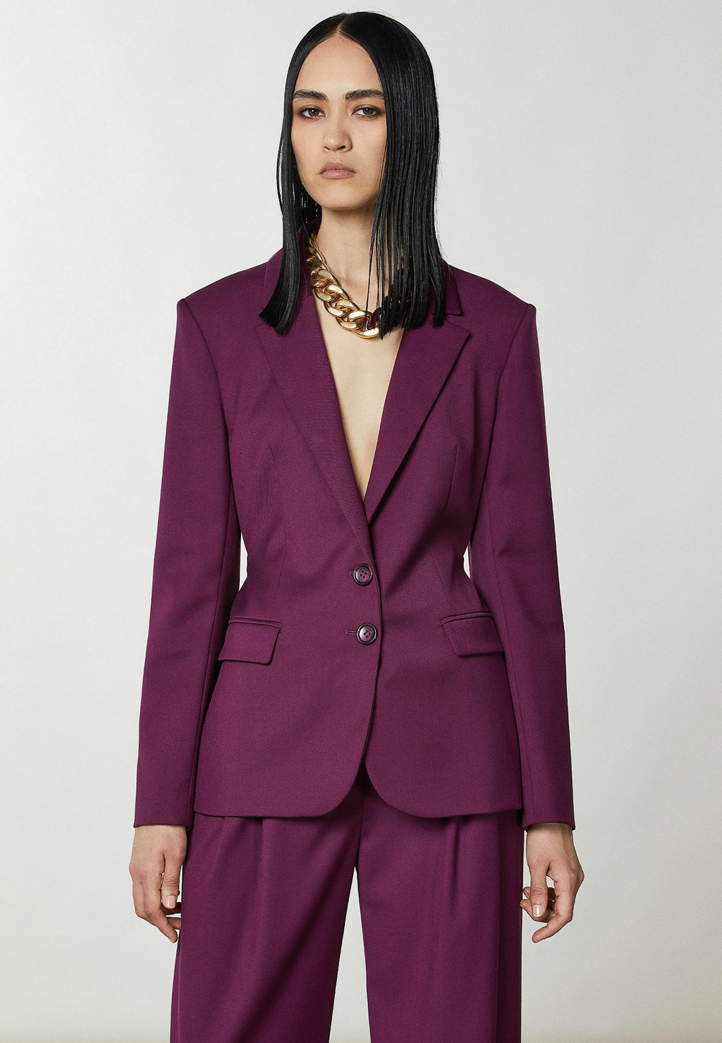 

Блейзер Two-Button Patrizia Pepe, цвет futuristic purple