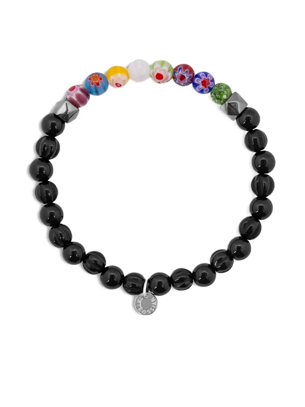 

Браслет с бусинами Миллефиори Tateossian, черный