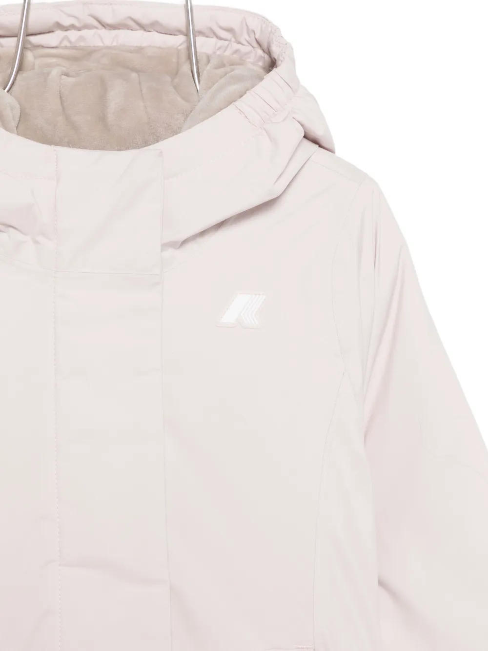 Стеганая куртка с капюшоном K Way Kids, розовый — фото 3