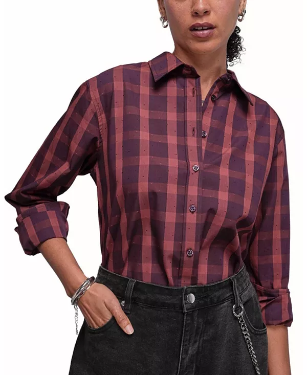 

Незаменимая рубашка с длинными рукавами на пуговицах Wildfang, красный