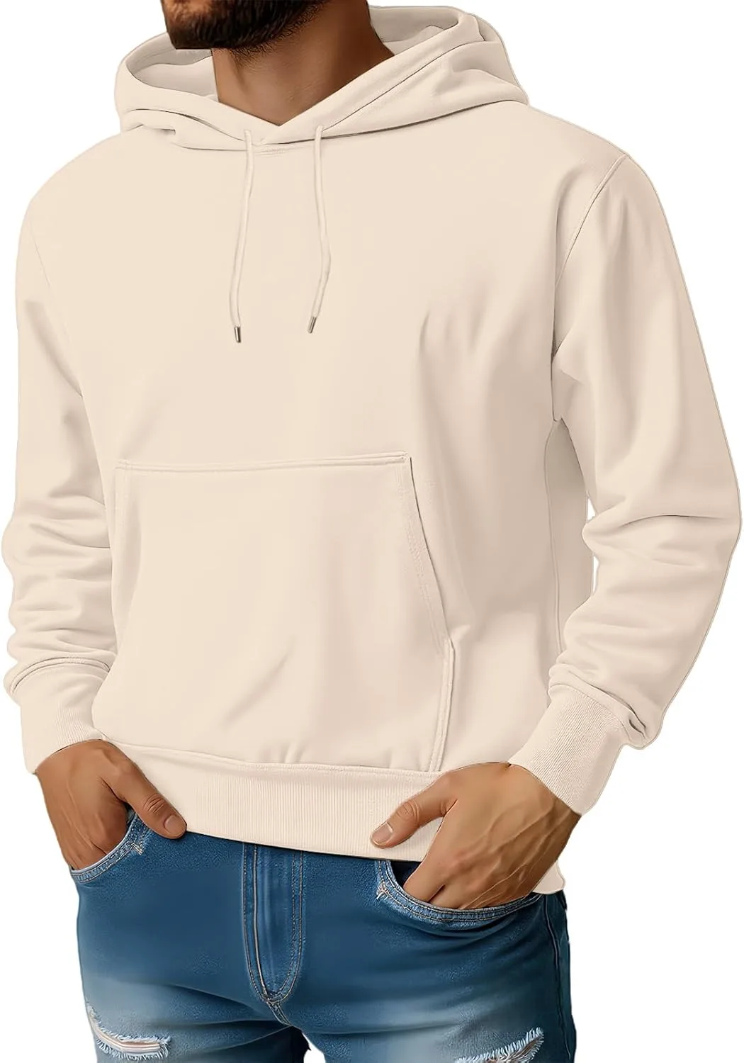 

Мужская флисовая толстовка с капюшоном на шнурке RSZGSWS