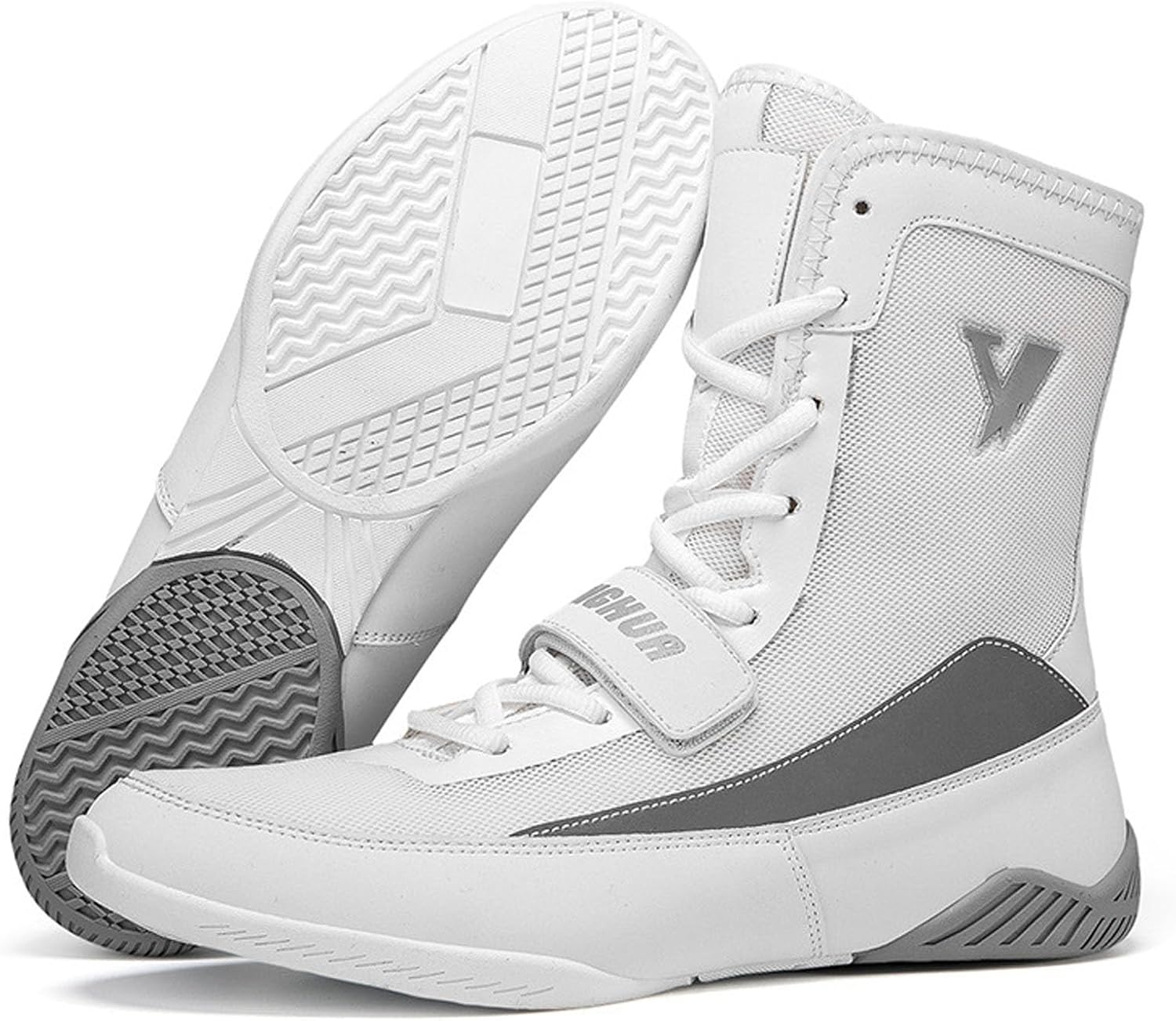 

Боксерские кроссовки для мужчин, легкие, дышащие, борцовские, с нулевым перепадом высоты подошвы Zivopah, белый