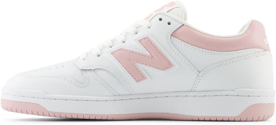Кроссовки New Balance Unisex-Adult 480 V1, White/Orb Pink — фото 2