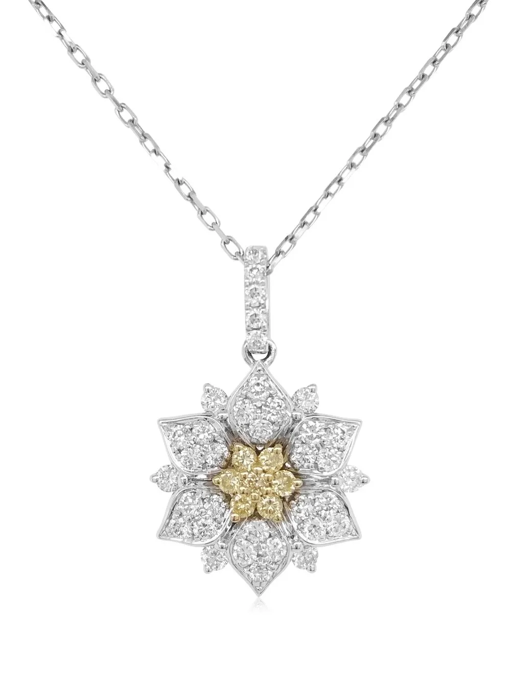 

Платиновое колье Sunshine Yellow Diamond HYT Jewelry, серебяный