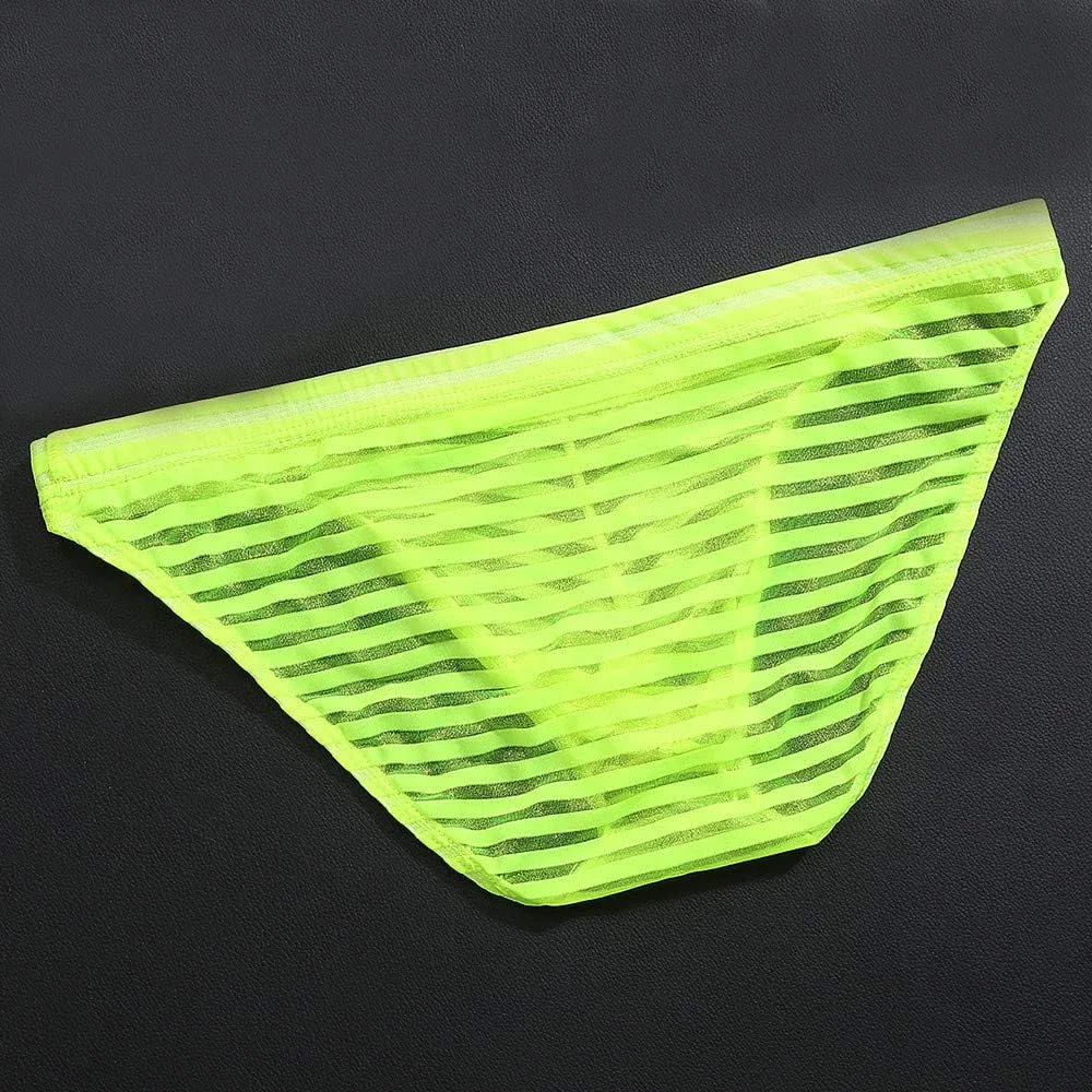 Брифы полосатые Ultra-Thin, Green — фото 3