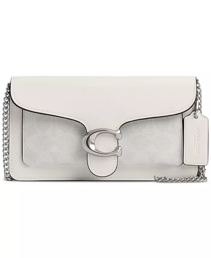

Клатч Tabby Chain в фирменном полотне COACH, белый