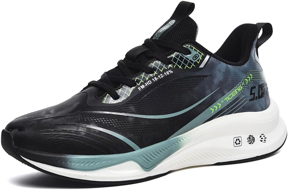 

Мужские кроссовки для баскетбола Rongduyan на открытом воздухе, повседневная обувь для прогулок, черный/зеленый