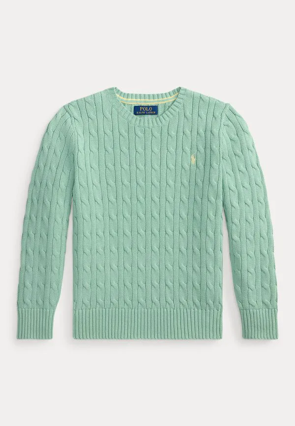 Хлопковый свитер крупной вязки 714y Polo Ralph Lauren, Celadon