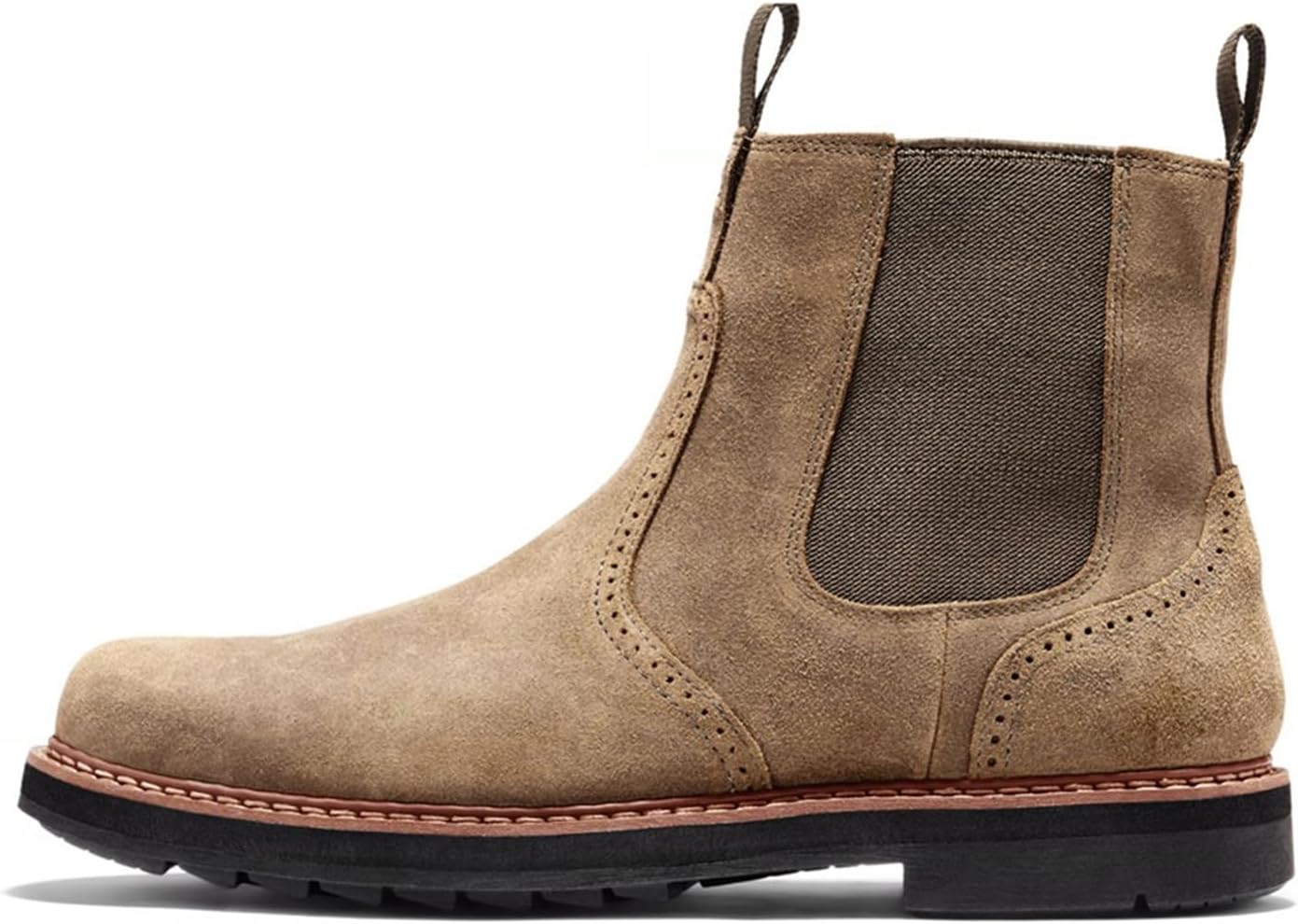 

Мужские ботинки челси с боковой молнией, классический носок, высокий верх, формальные оксфордские ботинки, повседневные деловые ботинки чукка Generic, коричневый