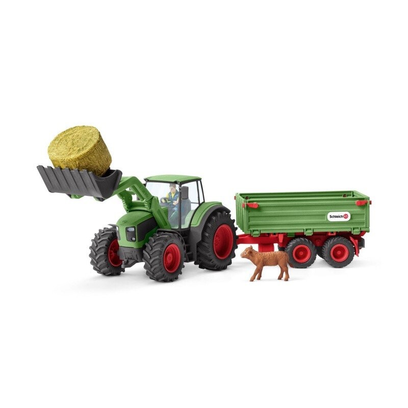 

Schleich, фигурка трактора с прицепом
