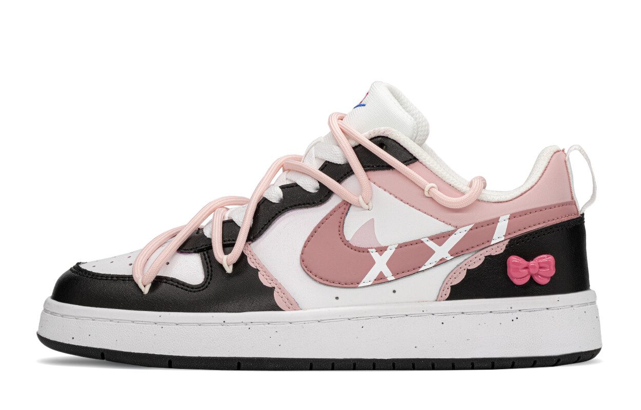 

Кроссовки Nike Court Borough Skateboarding Shoes Women's Low-top Black/pink, черный/розовый