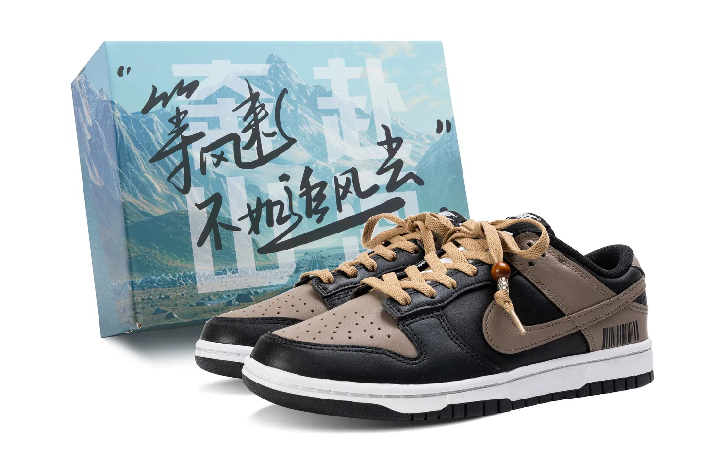 Кроссовки для скейтбординга Nike Dunk Leather Low Black Brown