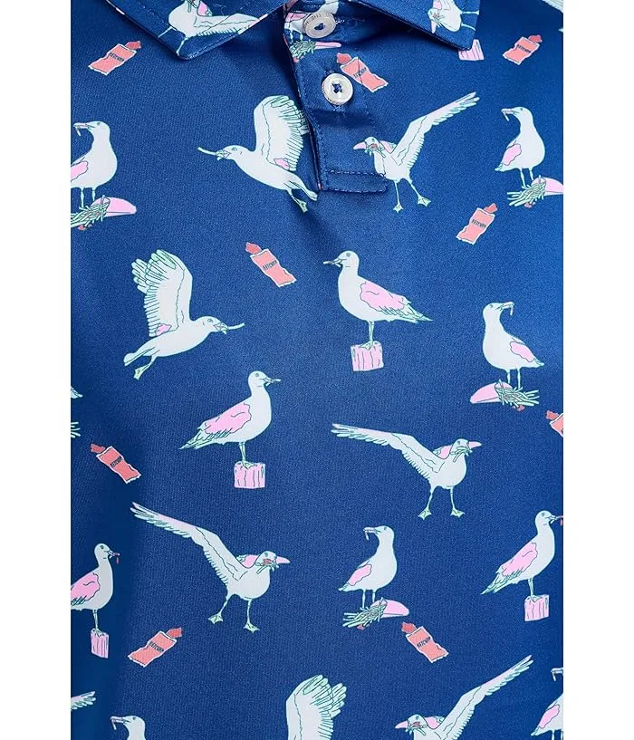 Поло Chubbies Kids The Beaky Blinders, Bright Blue/Pattern Base — фото 3