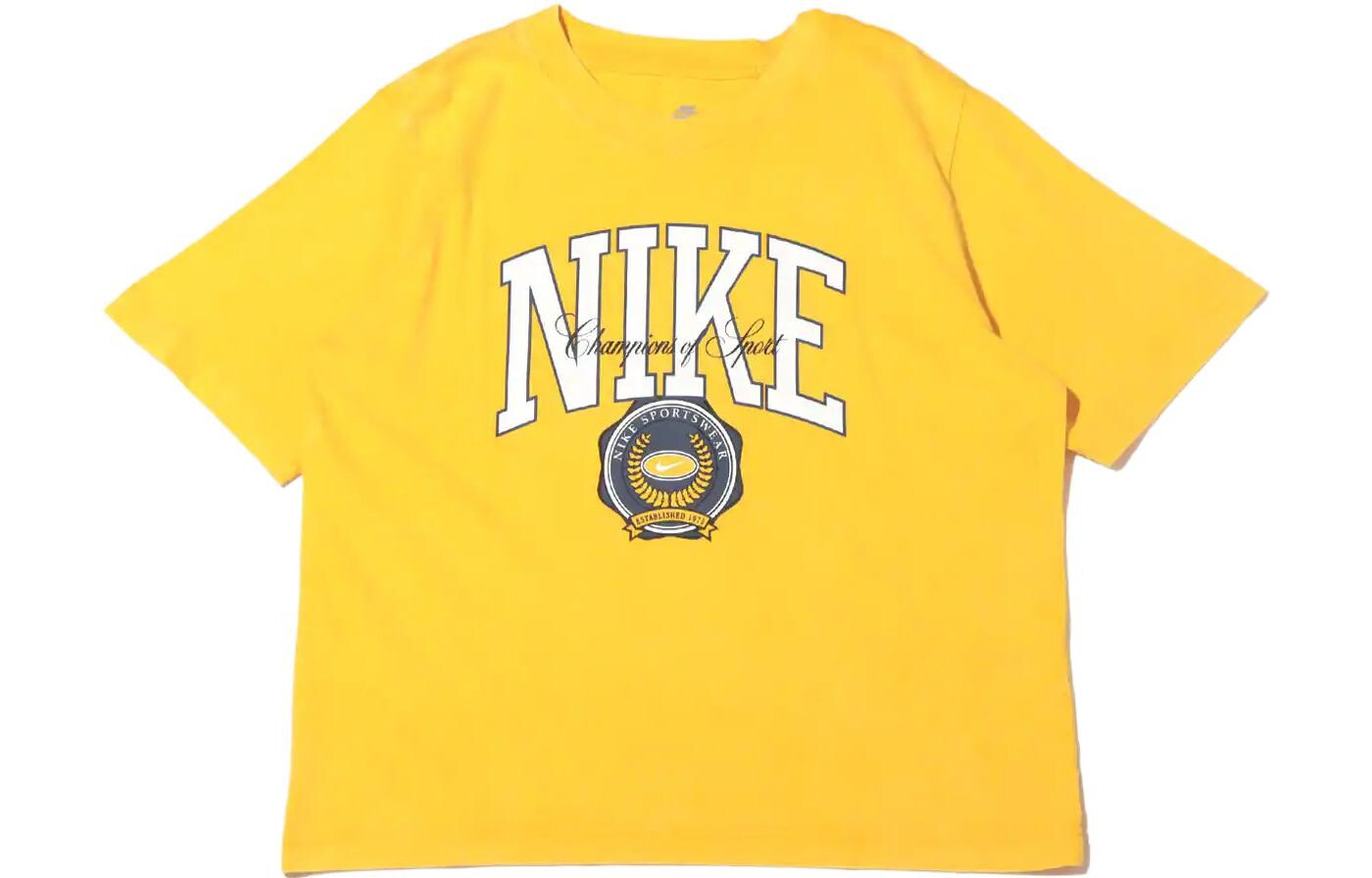 

Спортивная женская свободная футболка Varsity, желтая Nike