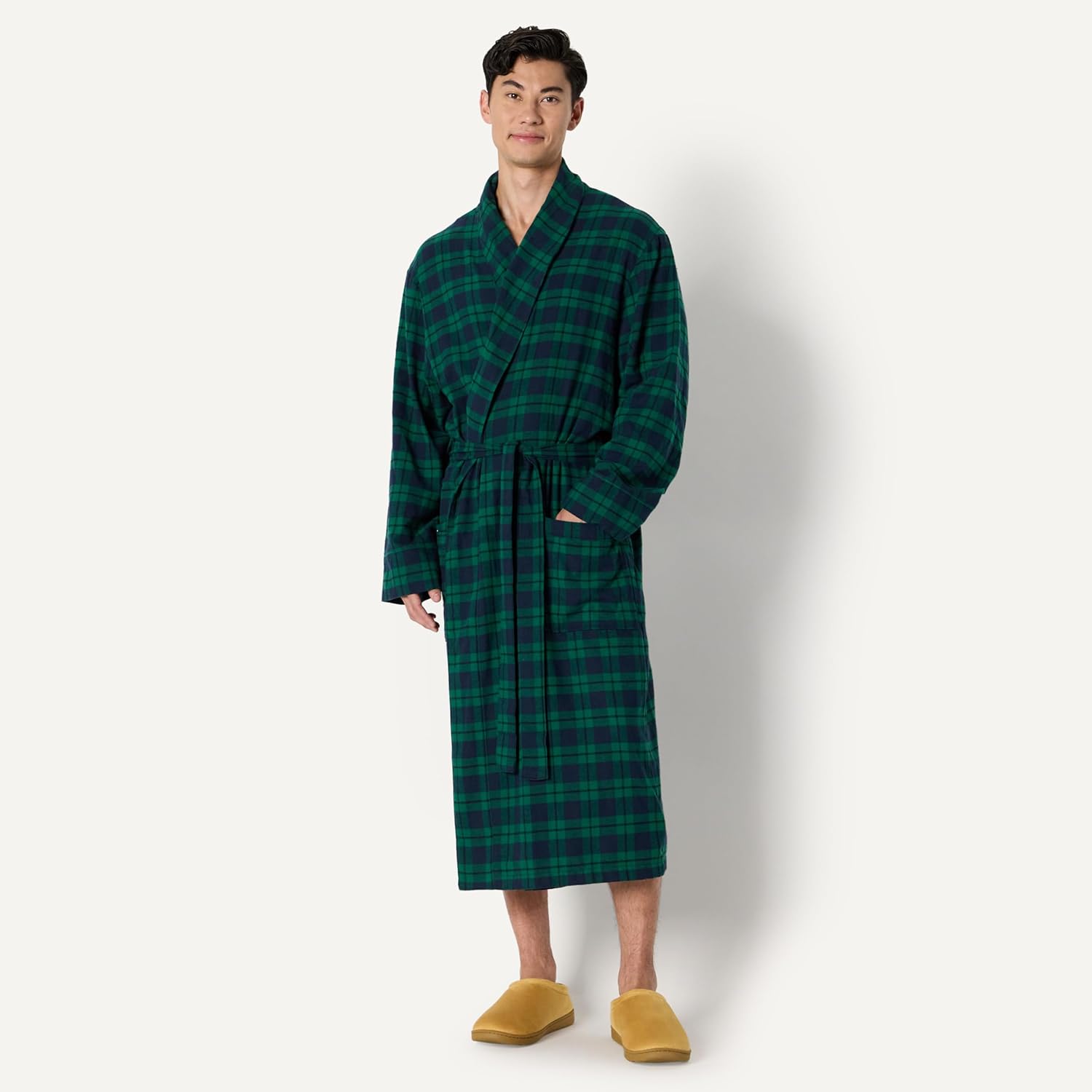 Мужские тапочки Amazon Essentials с меховой подкладкой Шерпа, Tan — фото 4