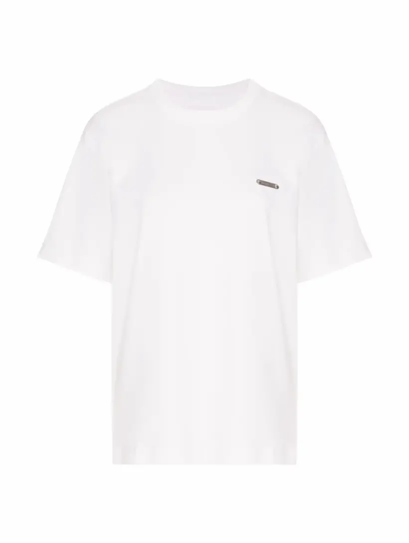 

Хлопковая футболка с логотипом Helmut Lang, белый