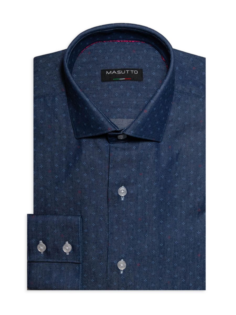 

Рубашка Jordan Modern Fit Denim Masutto, цвет Navy Blue