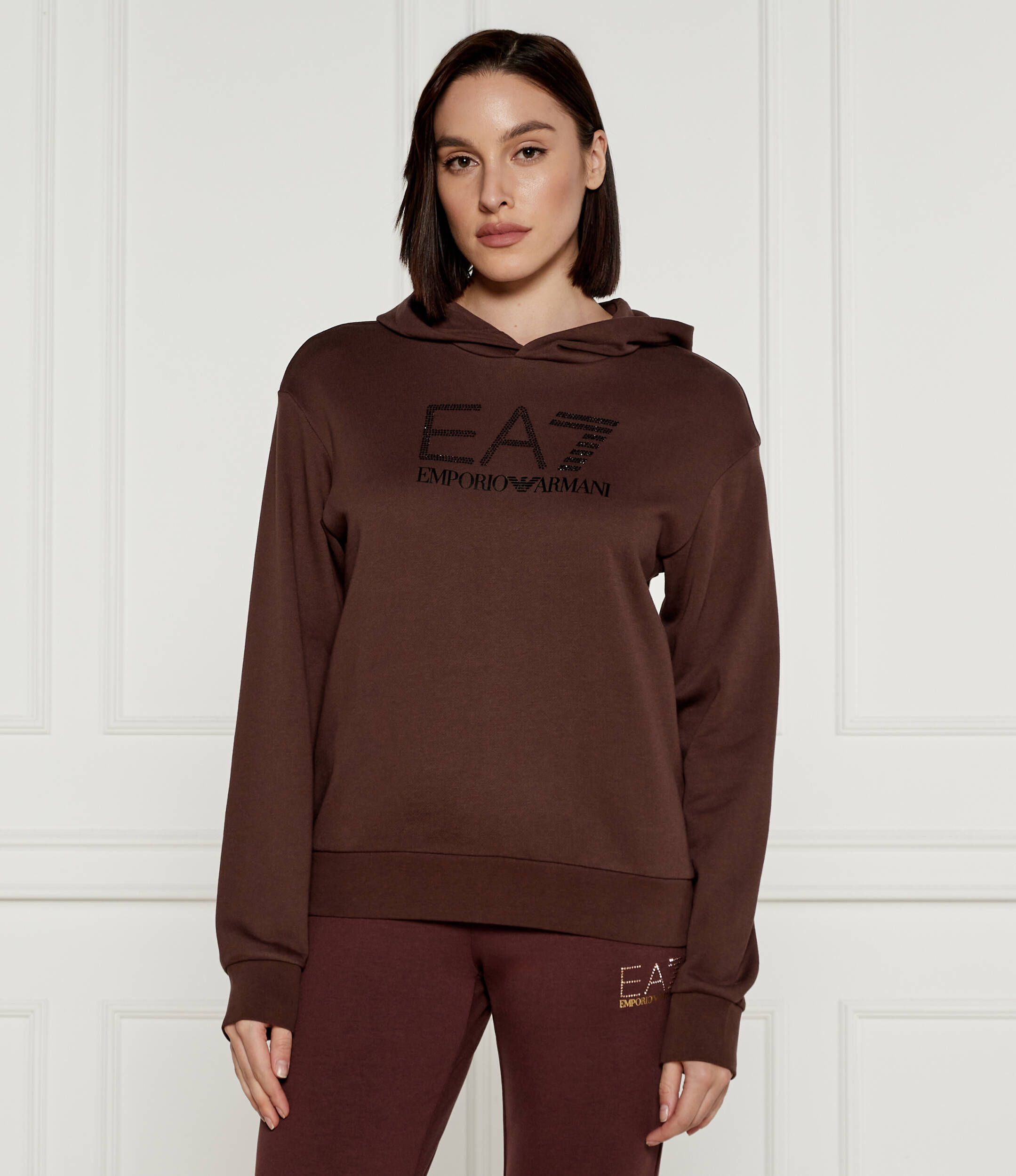 

Толстовка EA7 Regular Fit, коричневый