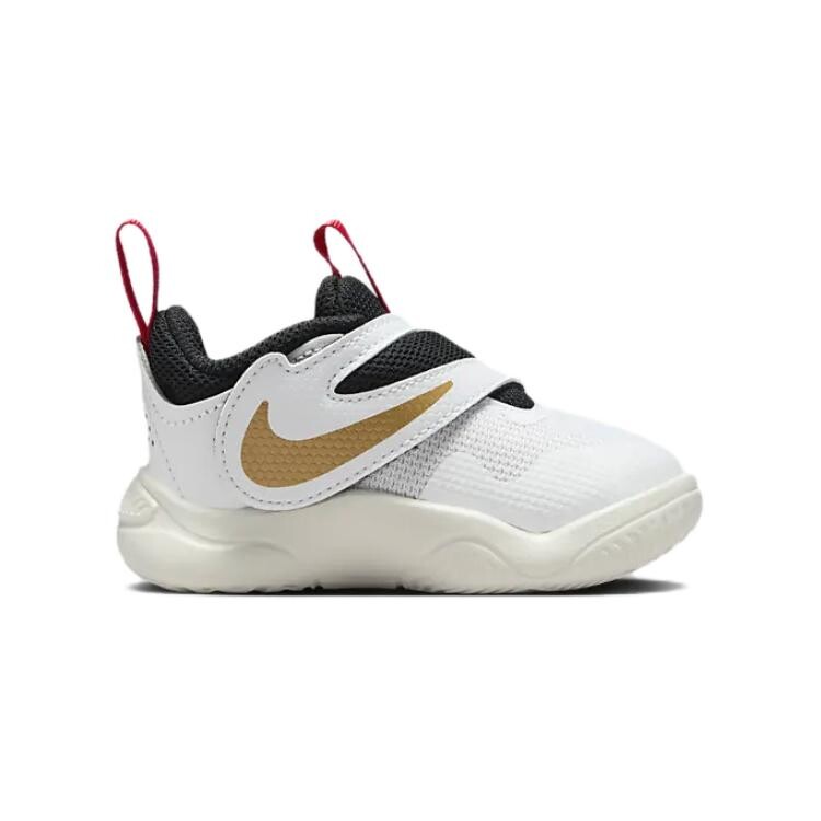 Кроссовки для малышей Team Hustle D 11 TD Low-top Белый/Металлик Золотой/Университетский Красный/Черный Nike, красный — фото 2