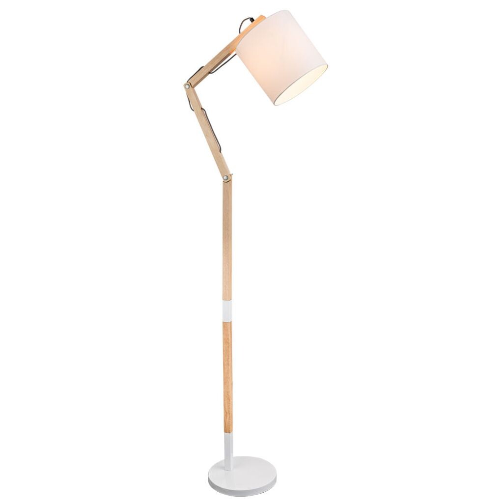 

Торшер, текстильное белое дерево, подвижные соединения, В 172 см Globo Lighting, коричневый